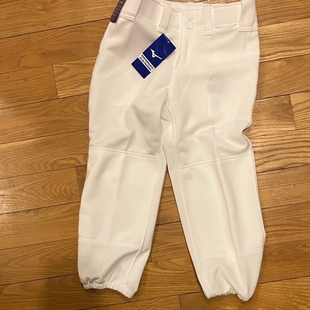 Mizuno White Kids Baseball Pants
